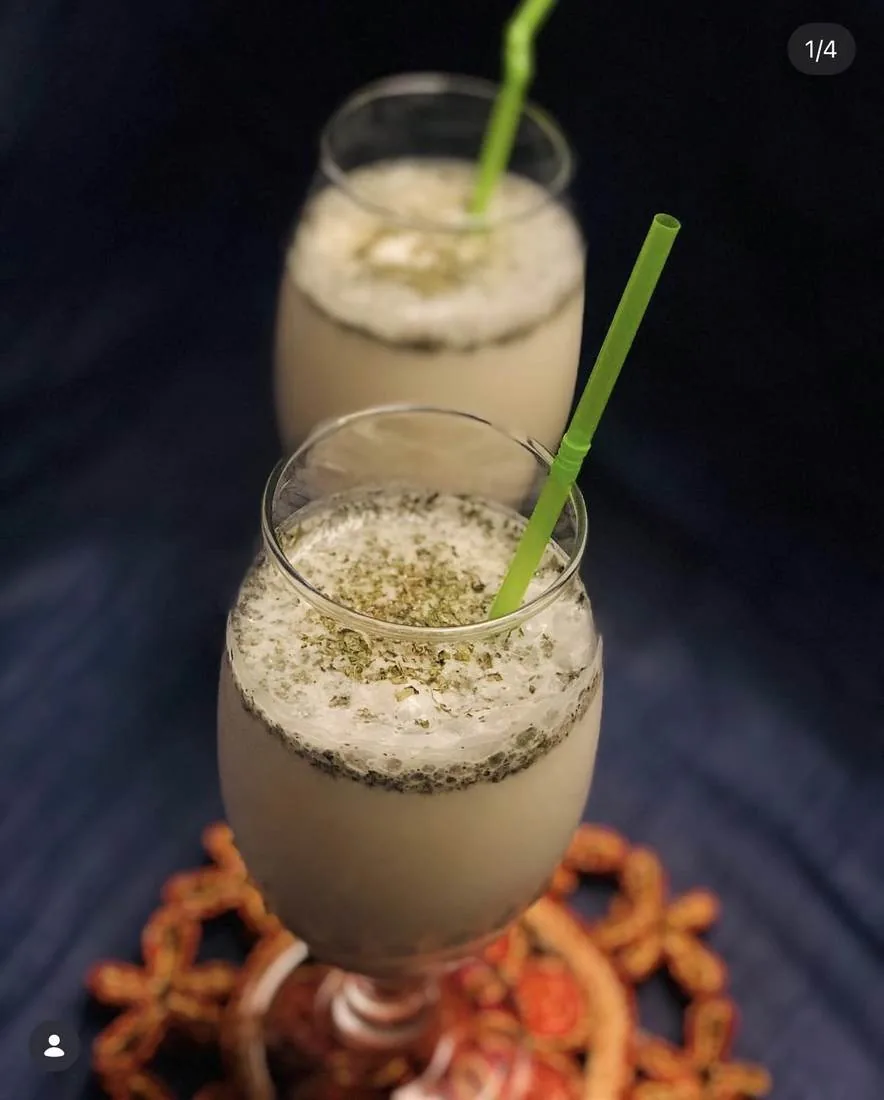 Mint yogurt drink