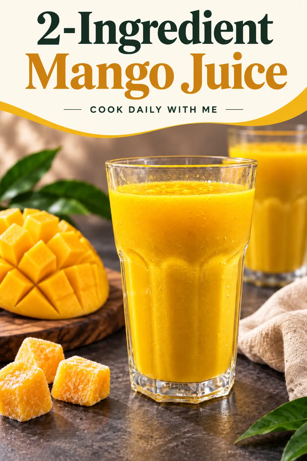 Save 2-Ingredient Mango Juice on Pinterest