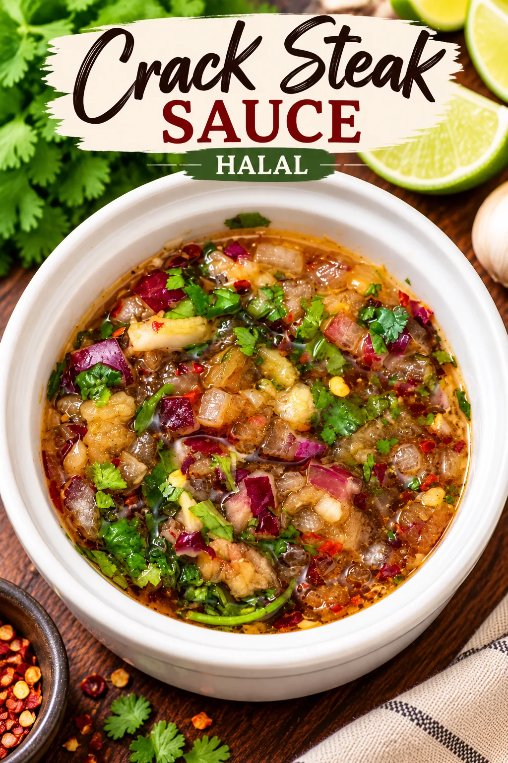 Pinterest graphic for Crack Steak Sauce recipe