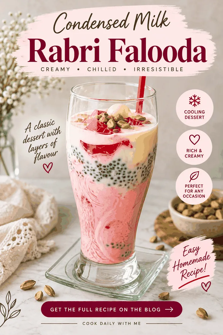 Condensed Milk Rabri Falooda Pinterest pin