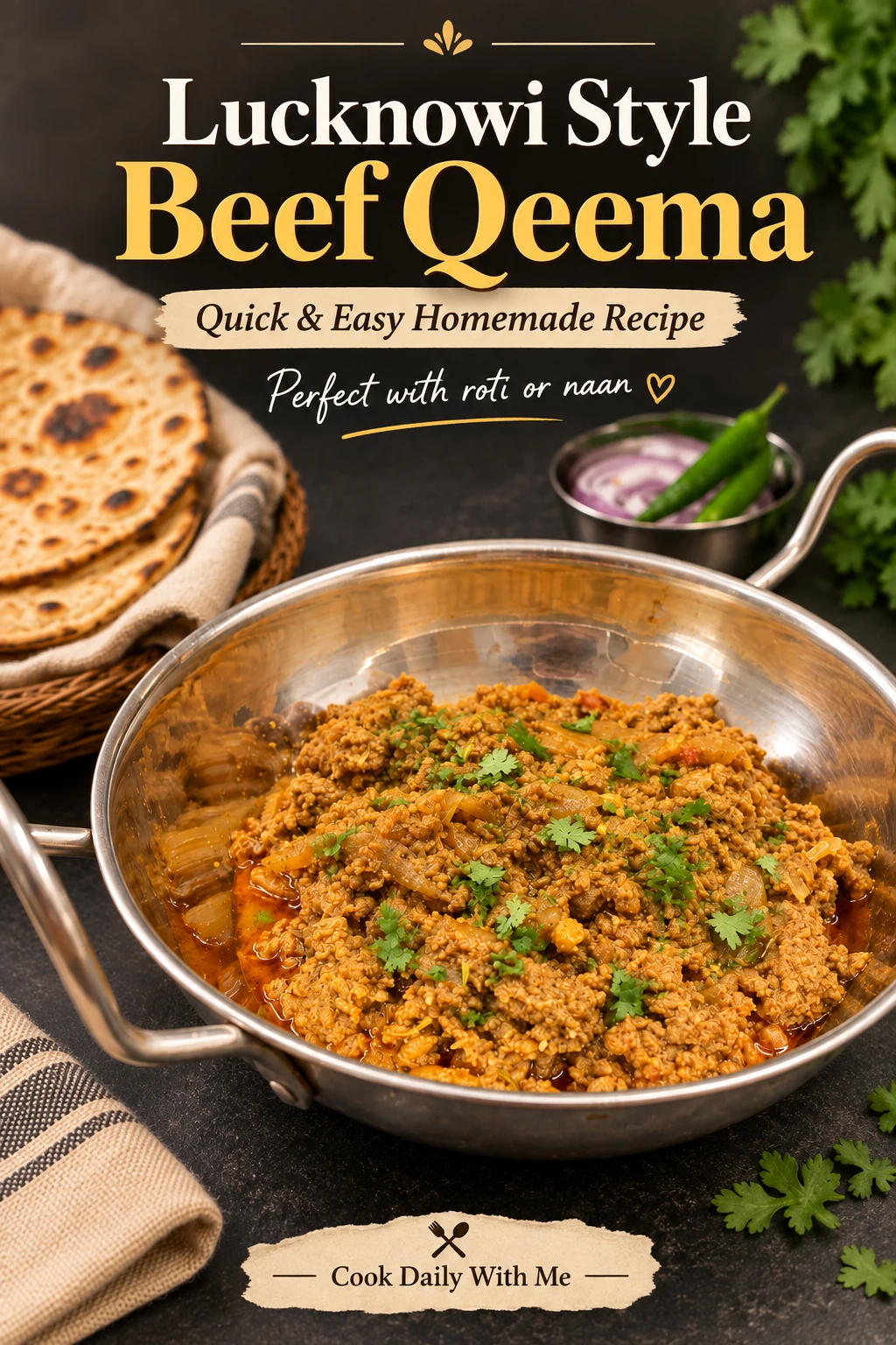 Lucknowi-style beef qeema Pinterest pin